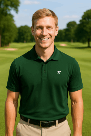 3Tees Essential Golf Polo Grün
