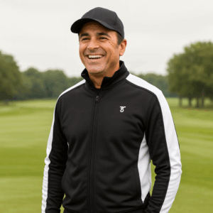 3Tees Essential – Herren Golfjacke Schwarz